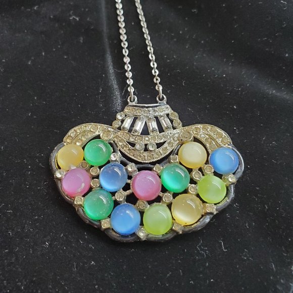 TRUE VINTAGE ART DECO NECKLACE - Picture 3 of 3